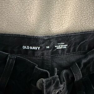 Old Navy black Wow baggy Wide Leg jeans size 10